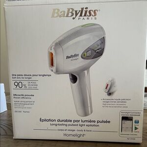 BaByliss Paris Homelight IPL Hair Removal Device - White and Silver